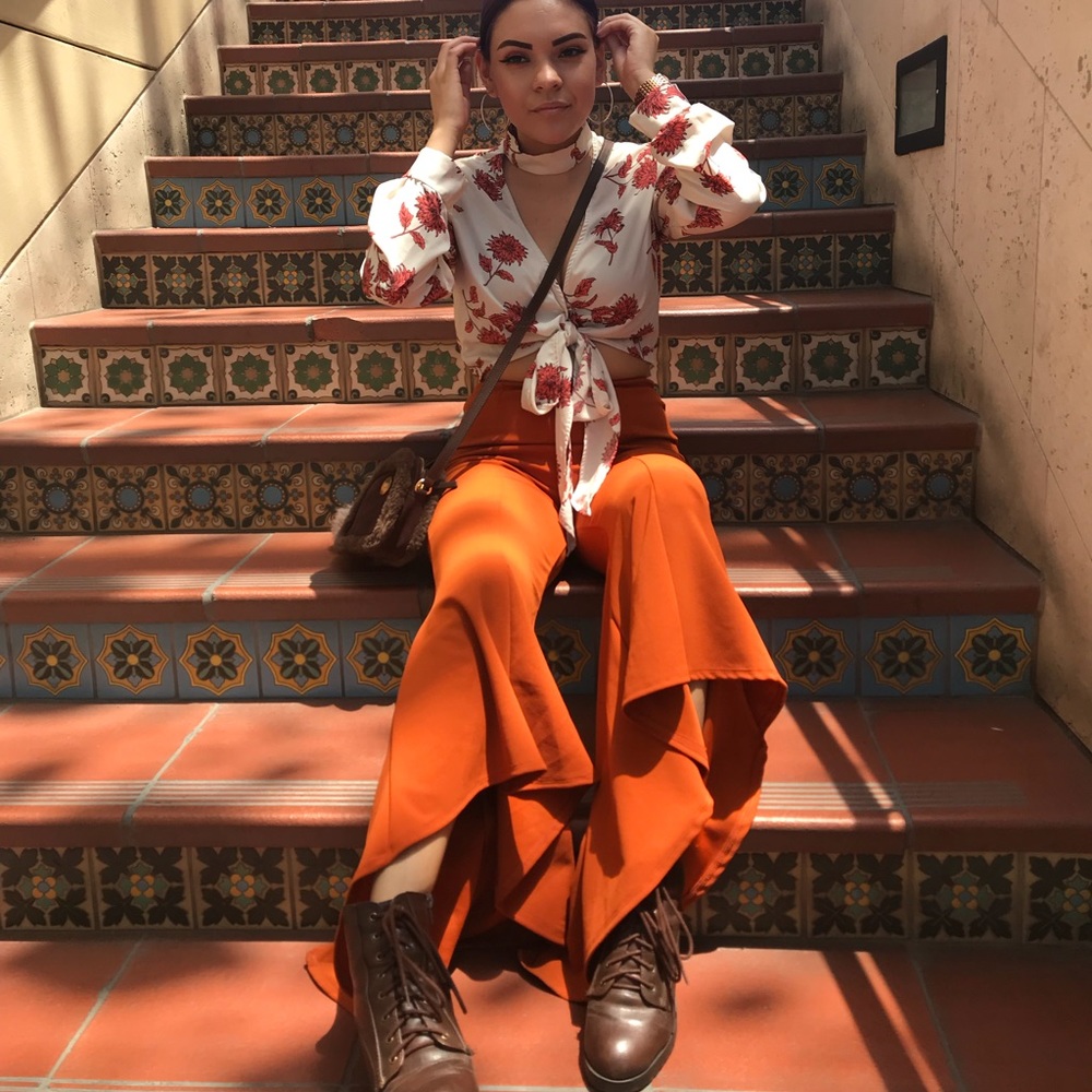 Orange dress pants